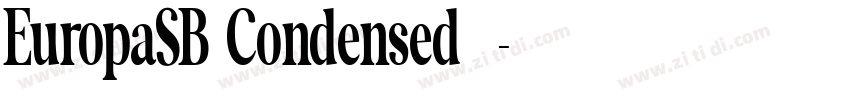 EuropaSB Condensed 语字体转换